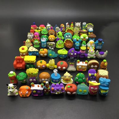 20-100 pièces Zomlings Poupées Déchets Figurines d'Action 3cm Gang de l'Épicerie Collection Déchets Modèle Jouets pour Enfants Cadeau d'Anniversaire yellow