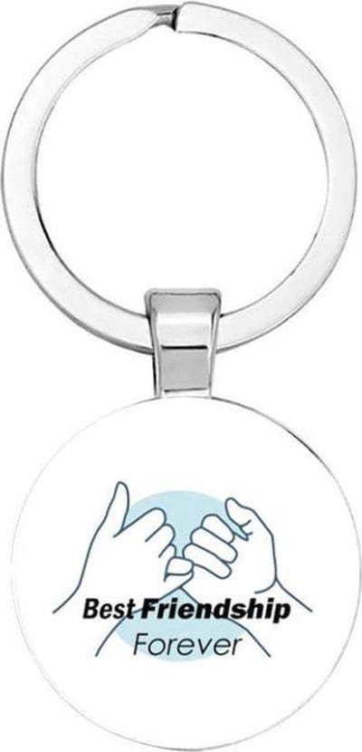 Akyol - Pinky promise Best Friendship Forever Sleutelhanger - Vriendschap - Vrienden - Leuk kado voor je vrienden om te geven - 2,5 x 2,5 CM