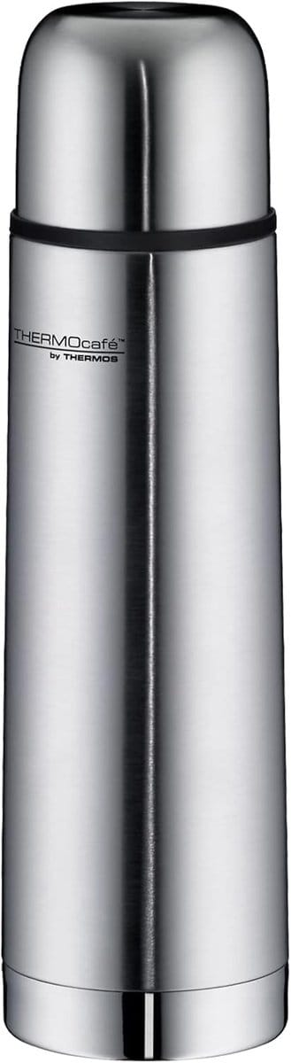 SnelShoppen - Thermosfles 0,50L Roestvrij Staal - 12 Uur Warm & 24 Uur Koud - Absoluut Dicht met Draaisluiting & Beker - Voor Universiteit, School, Ka