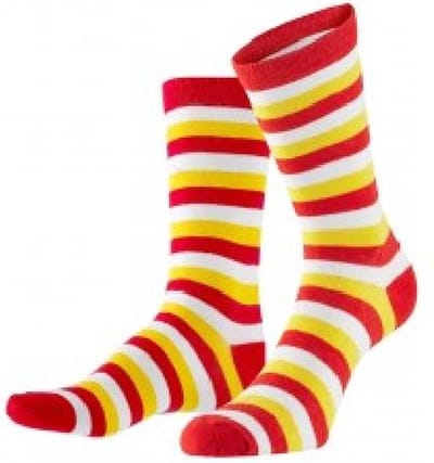 Sokken - Oeteldonk - Carnaval - rood-wit-geel - maat 36-41