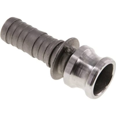 Camlock DN 20 (3/4'') Koppeling RVS met slangpilaar (19 mm) Type E MIL-C-27487