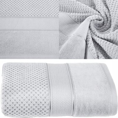 Luxe Katoenen Badhanddoek 30x50cm - Zilver - 500 g/m²