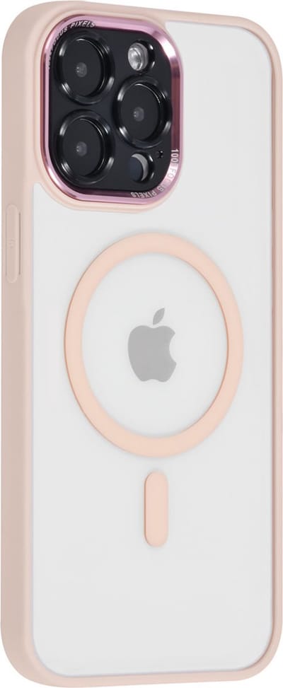 Multimedia & Accessoires Magsafe & Lens Protector TPU Back Cover Case Hoesje geschikt voor Apple iPhone 15 Pro Max – Roze – Zachte Plastic - Siliconen – Harde Plastic – Soft Case – Flexibel