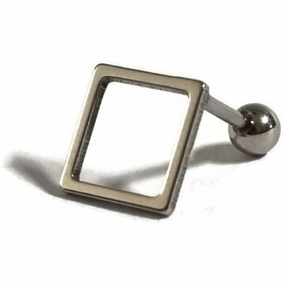 Aramat Jewels | Piercings | Vierkant Chirurgisch Staal Helix Oorpiercing | | | |14mm | Staal | Volwassenen | Verkleurd niet