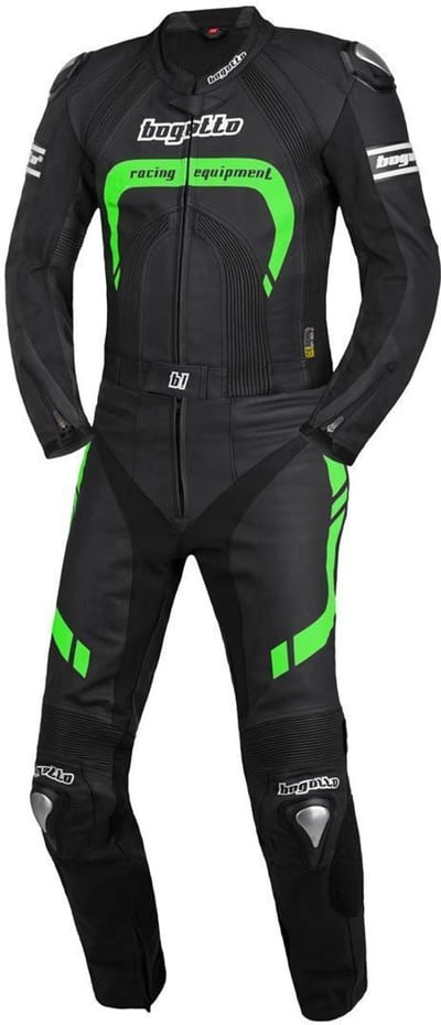 Bogotto Assen Zwart Groen 2-Delig Motorpak - Racepak