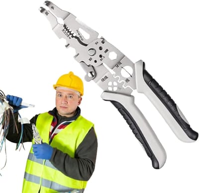 Kabelstriptang - Draadstripper - Elektrisch Werk - Multifunctioneel Ontwerp - 210 mm Lengte - Zwart