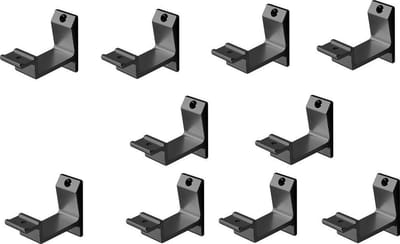 Leuninghouder zwart - Opschroef - Vlak zadel  Hermeta - 3540-18 - 10 stuks