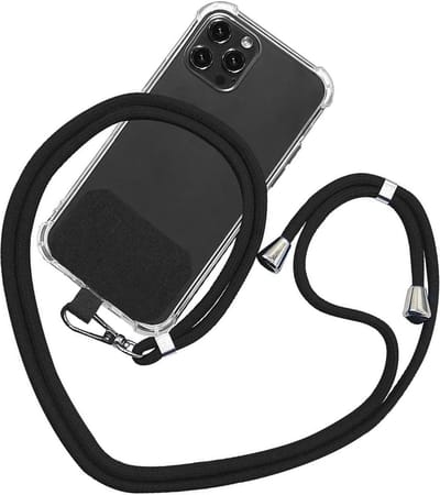 Universele Telefoonkoord Zwart - Verstelbare Telefoonketting - Koord voor samsung , Geschikt voor iPhone, Moto, LG, xiaomi, Telefoon