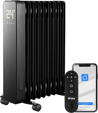 Elektrische Radiator - Oliekachel Verwarming - Ruimte Verwarmen - Met Afstandsbediening - 10 kg - Wit