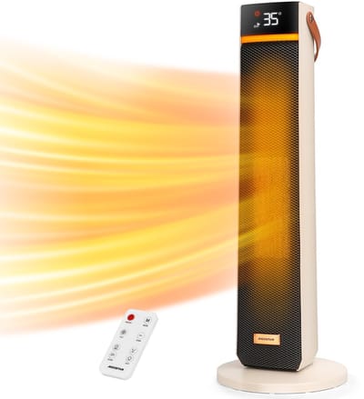 Aigostar 30CLZ - Elektrische Kachel - 2000W Heater - Keramische Kachel - Verwarming - Met Afstandsbediening & Timerfunctie - Tot 20m2