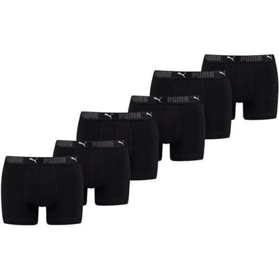 Puma Sport Boxershorts - Katoen - Heren - 6-pack - Zwart - Maat S