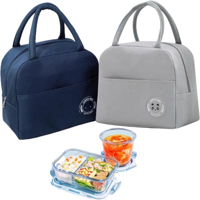 Kleine Koeltas - 2 Stuks - Koeltas - Lunchtas - Picknicktas - Thermos Lunchtas - Voor Kantoor en School - Mannen - Vrouwen - Kinderen
