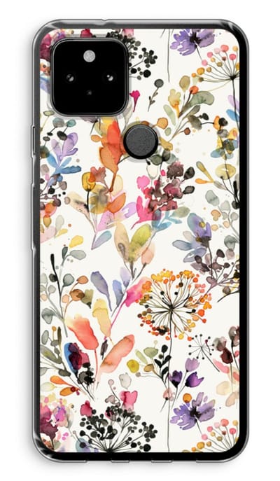 Case Company® - Hoesje geschikt voor Google Pixel 5 hoesje - Wilde grassen - Soft Cover Telefoonhoesje - Bescherming aan alle Kanten en Schermrand