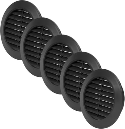 Ventilatie Rooster - Deur Roosters - Luchtcirculatie Verbeteren - Eenvoudige Installatie - 2.75 Inch - Zwart
