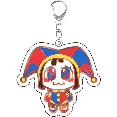 Voor Digitale Circus Pomni Jax Caine Anime Perifere Acryl Sleutelhanger Prachtige Leuke Rugzak Accessoires Hanger Festival Cadeau red