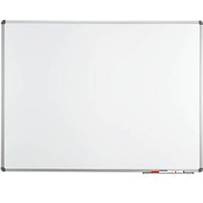 Whiteboard MAULstandard, Emaille (b x h) 45 cm x 30 cm Wit Emaille coating Incl. opbergbakje, Horizontaal- of verticaalformaat