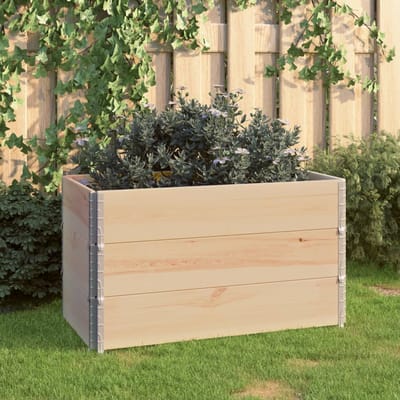 vidaXL - 3 - st - Plantenbakken - verhoogd - 50x100 - cm - massief - grenenhout