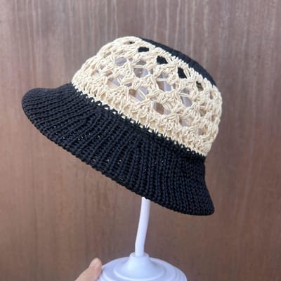 Zomerstrooien Hoed Emmer Hol Ademend Vissershoed Zon Bescherming Modieus Geweven Zon Hoed Modieus Vissershoed Large size 48-52cm