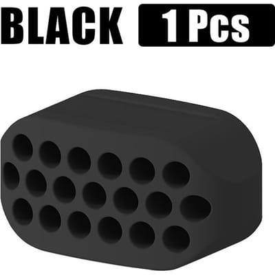 Exerciceur de mâchoire en silicone Tonifiant facial Outil de fitness pour la mâchoire Outil de tonification du cou Exerciceur de double menton Équipement de beauté black