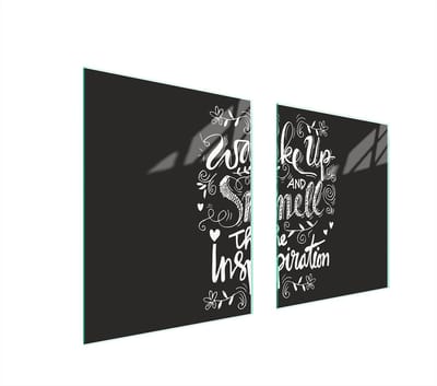 TMK ArtDeko - Glazen Beschermplaat - 85x52 cm - Zwart