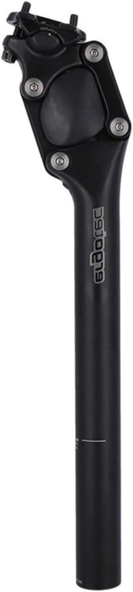 Geveerde Zadelpen - Fietsonderdeel - Comfortabel Fietsen - Instelbare Voorspanning - 350 mm Lengte - Zwart