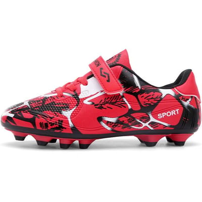 Chaussures de Football pour Enfants Garçon Fille Chaussure de Football Crampons Professionnels Terrain de Football Baskets de Football pour Enfant Vêtement d'Entraînement Sportif Extérieur 37