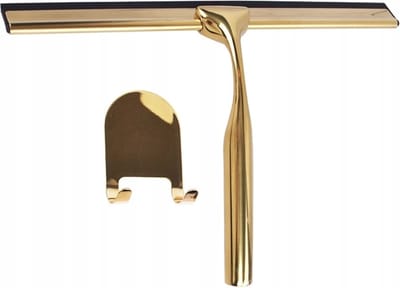 APORI Badkamer Wisser/Douche Trekker met Houder - 25 cm. - Gold