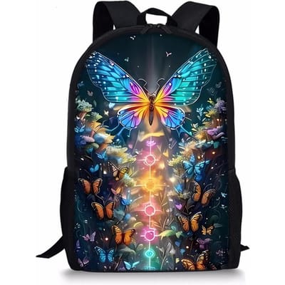 Coole Vlinder Jungle Enkellaags Rugzak Voor Jongens/Meisjes Kinderen Beste Cadeaus 2D Cartoon Student Schooltassen