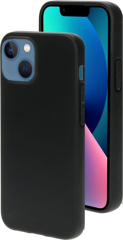 Mobiparts hoesje geschikt voor Apple iPhone 12 Mini Apple iPhone 13 Mini - Zacht TPU - Schokabsorberend TPU - Grip Coating - Zwart