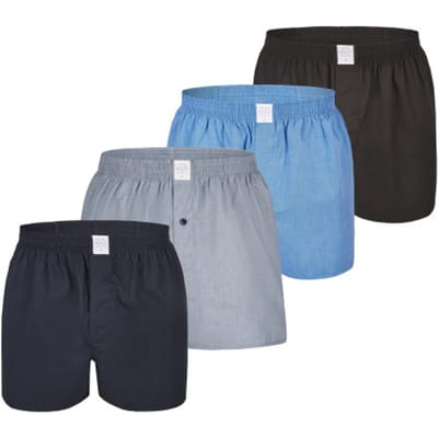 MG-1 Wijde Geweven Boxershorts Heren 4-Pack Effen - Maat XXL