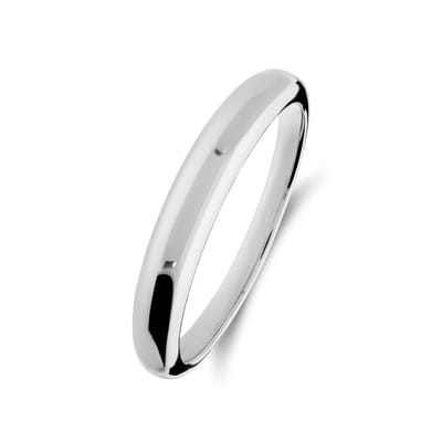 Lucardi Dames Zilveren ring voor dames - Ring - 925 Zilver - Zilverkleurig - 16.50 / 52 mm
