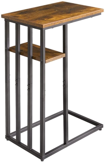 Dailygoods- Bijzettafel C-vormig - Bijzettafel met wielen