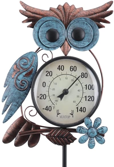 Metalen Tuinthermometer voor Buiten op Stengel, Weerbestendig
