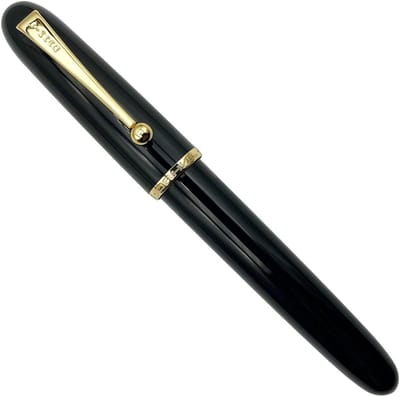 Acryl vulpen met Heartbeat punt, zwarte kleur, medium nib (0.7mm) voor soepel schrijven en elegant design