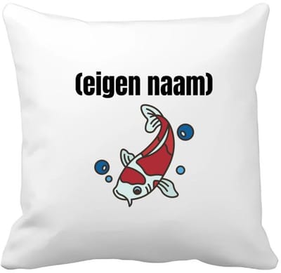 Akyol - vis met eigen naam Kussen hoes - Vis - vissen liefhebbers - iemand die houdt van vissen - verjaardag - cadeau - kado - 40 bij 40 cm