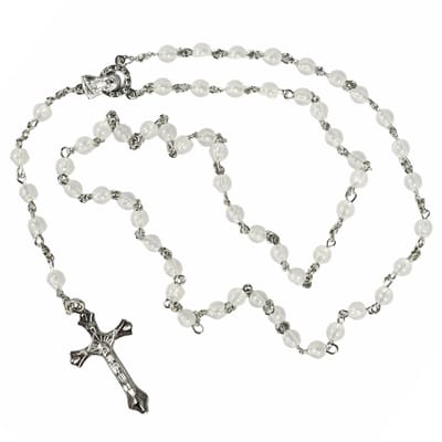 Fako Bijoux® - Rozenkrans - Glow In The Dark - Religieuze Ketting - Acryl - 6mm