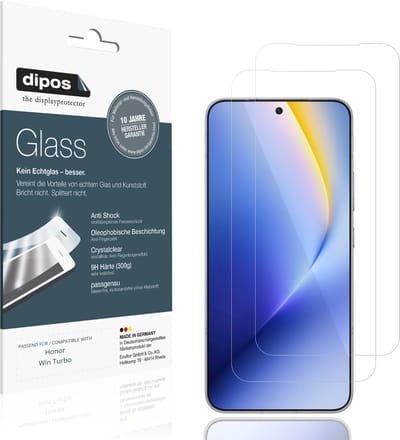 dipos – 2x Pantserfolie geschikt voor Honor Win Turbo | 9H Screenprotector