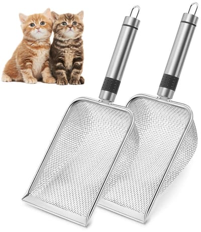 Dailygoods- Tuinzeef 2-delige set - Roestvrij Staal - Precisiezeefjes 2 x 2 mm - Compostzeef - Stenen Verwijderen - Ergonomische Handgreep - Zeef