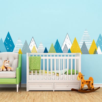Kinderstickers met Scandinavische bergen (Benzka) 70 x 115 cm