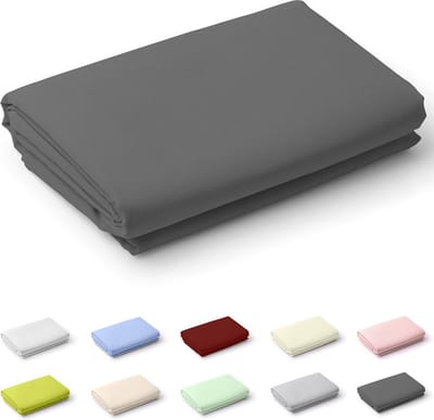 Zavelo Laken Deluxe Antraciet - 100% Katoen - 1-persoons 150x250 cm - Bovenlaken - Onderlaken - Extra Zware Kwaliteit - Super zacht - Hotelkwaliteit