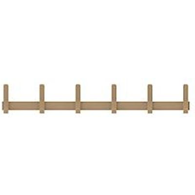Wandkapstok Functionals JUST 90 Clay Beige, 12 haken, tot 10 kg, aluminium en kunststof, beige