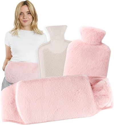 Verte Kruikzak - Warmwaterkruikriem met Zachte Hoes – Menstruatie- en Rugverwarmingsriem – Comfortabele Warmtetherapie – Roze