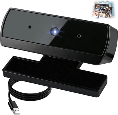 CLVP® Webcam voor PC - Ruisvrije Microfoon - Laptop Webcam USB - Zwart
