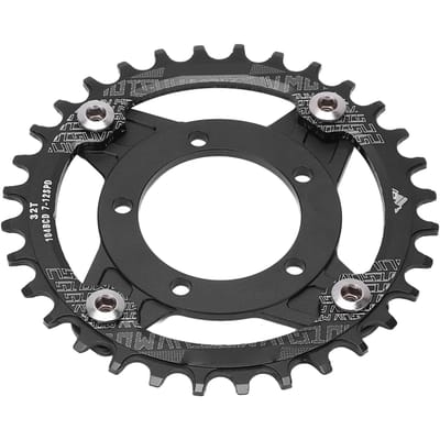 Plateau 104BCD 32T Adaptateur de plateau Roue dentée Alliage d'aluminium Haute dureté Coupe CNC Plateau de vélo pour Bafang Mid gray