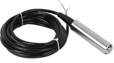 Dailygoods - Waterniveausensor - Vloeistofniveautransmitter - Roestvrij staal 304 - 4-20mA 12-32VDC - Niveaumeting tot 5 meter - Voor diverse toepassi