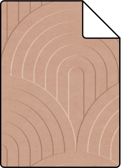 Proefstaal ESTAhome behang 3D-motief terracotta roze - 26.5 x 21 cm - 131110-S