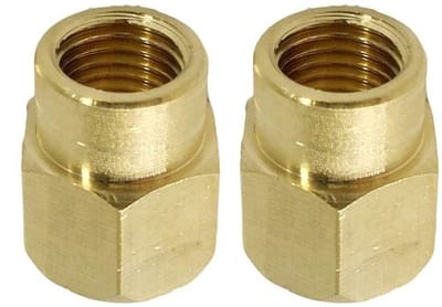 Messing Reducer Connector - Verloopstuk Adapter - Ideaal voor Lucht en Water - Goudkleurig - Vrouwelijke Draadverbinding - Pack van 2 - G...