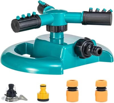 Tuinsproeier - Water Sproeier Gazon - Planten Water Geven - 360 Graden Rotatie - 90m Bereik - Blauw