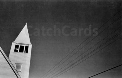 Eva Rubinstein - Church and Wires - Vintage dubbele kaarten - Zwart-wit - Set van 10 kaarten met eco-katoen enveloppen