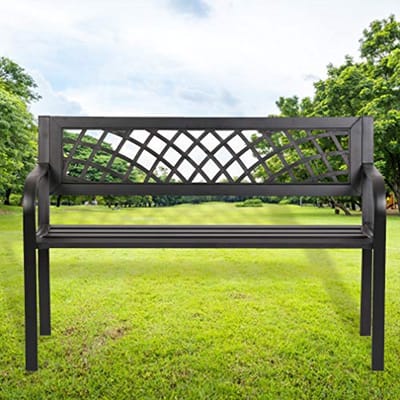 Tuinbank met Stalen Frame en Poedercoating voor Buiten